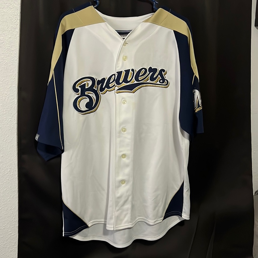MAJESTIC MILWAUKEE BREWERS JERSEY #28 PRINCE FIELDER